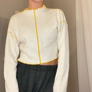 Cream and yellow urban outfitters sweater